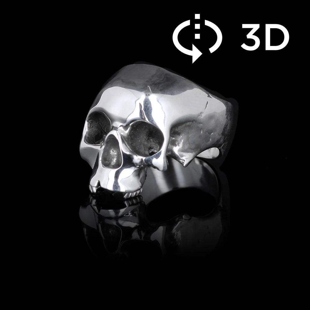 Hamlet - Totenkopfring aus 925er Sterlingsilber